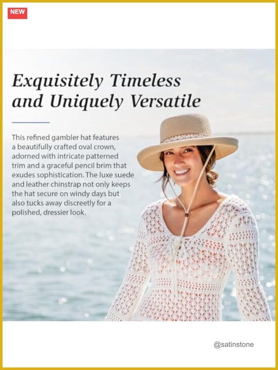 UPF 50+ Wide Brim Sun Hat Packable Adjustable